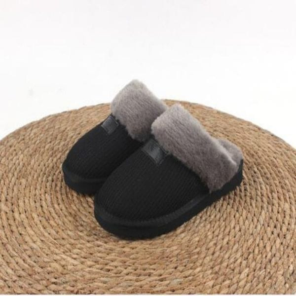 Color: No box Image Color - Size: US6=EUR 37 - Plush Insulated Women's Woolen Slippers - Flat Botto Y829-1296539331103666200