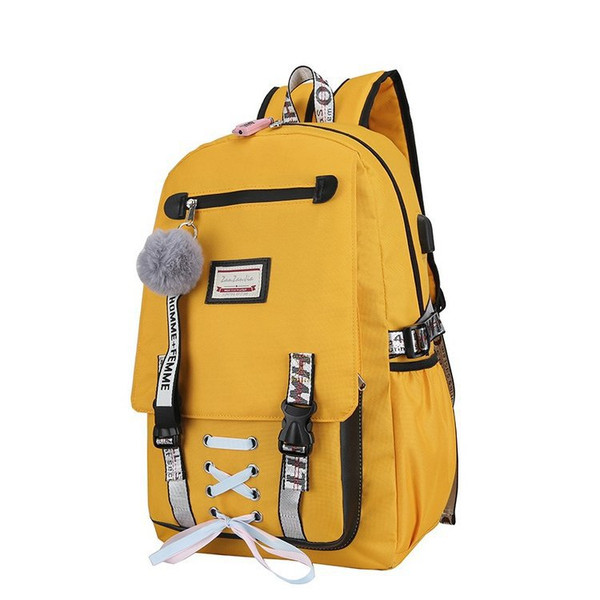 Color: 01 Yellow - Sports leisure backpack Q119-CJBHNSNS21376-01 Yellow