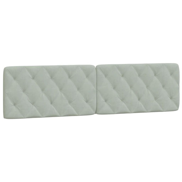 Headboard Cushion Light Gray 76" Velvet A949-374756