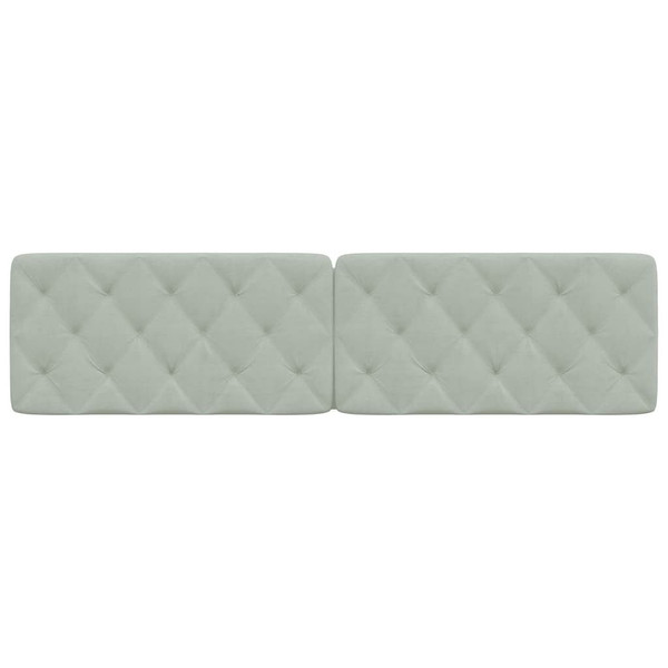 Headboard Cushion Light Gray 76" Velvet A949-374756