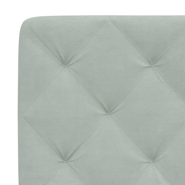 Headboard Cushion Light Gray 76" Velvet A949-374756