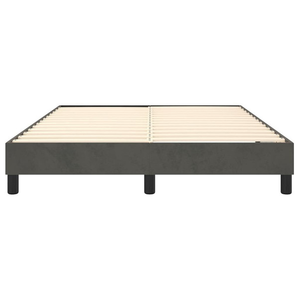  Box Spring Bed Frame Dark Gray Full Velvet (US Only) A949-3120803