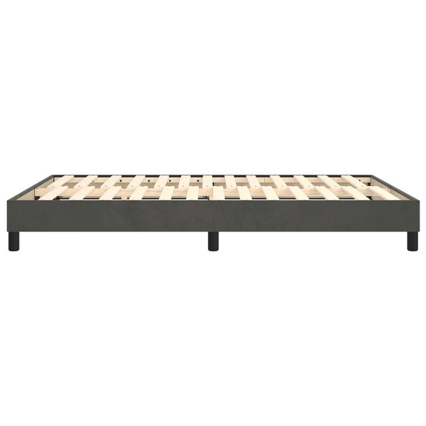  Box Spring Bed Frame Dark Gray Full Velvet (US Only) A949-3120803