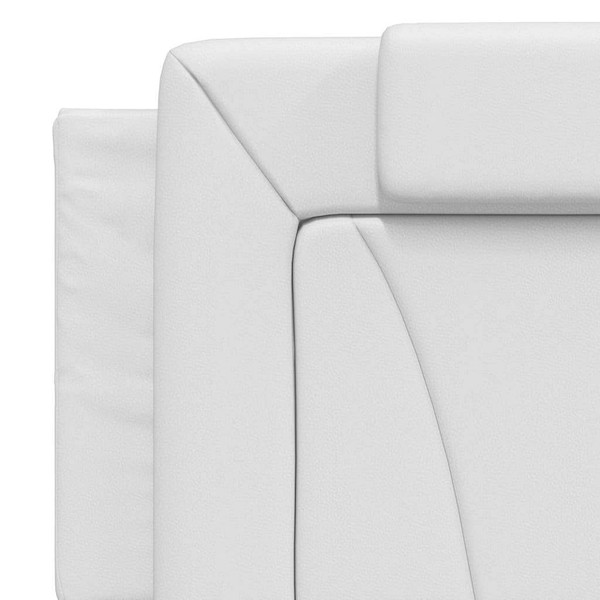  Bed Frame "Viana" without Mattress White 59.8"x79.9" Faux Leather A949-3208134