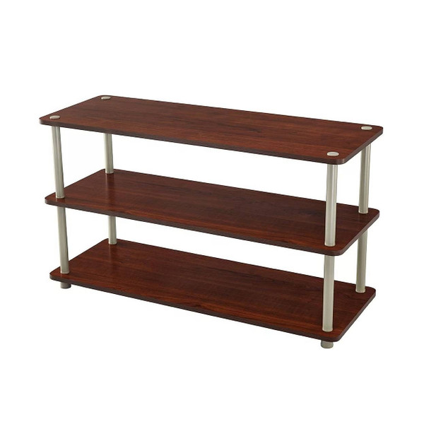 Dark Cherry 3-Shelf Modern Shoe Rack - Holds up to 12 Pair of Shoes Q280-TPSRDCF4586137