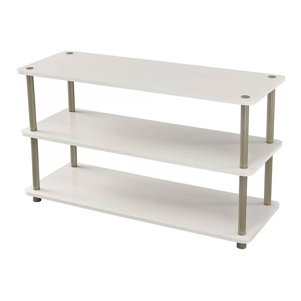 White 3-Shelf Modern Shoe Rack - Holds up to 12 Pair of Shoes Q280-TPSRW492438915