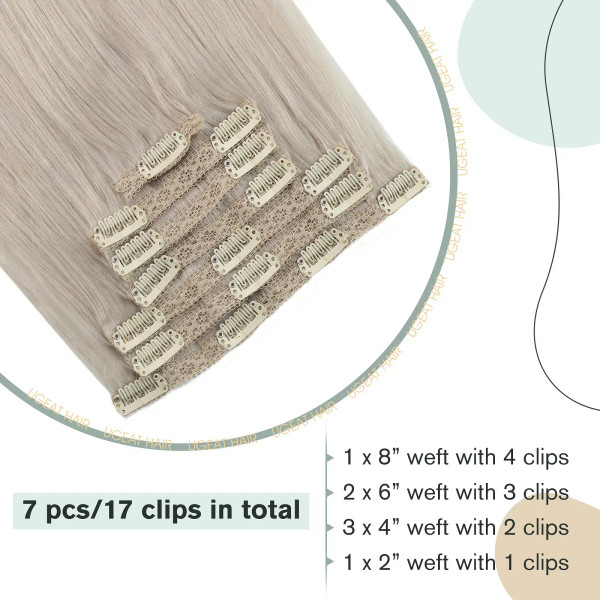 Color: T4/30, Length: 18 inches, Weight Per Package: 120g/Set - [16 Colors] Ugeat Clip in Hair Exte F640-10000015566483978
