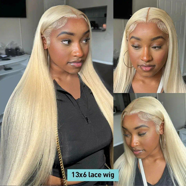 Color: #144, Ships From: CHINA, Stretched Length: 32inches, Density: 150% - 613 Blonde Lace Front W F640-12000045208299782