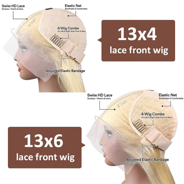 Color: #144, Ships From: CHINA, Stretched Length: 32inches, Density: 150% - 613 Blonde Lace Front W F640-12000045208299782