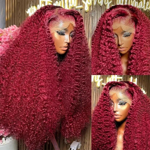Color: T1B/613, Stretched Length: 8inches, Density: 210%, Ships From: CHINA - Red Curly Wigs 99J Bu F640-12000044764715608