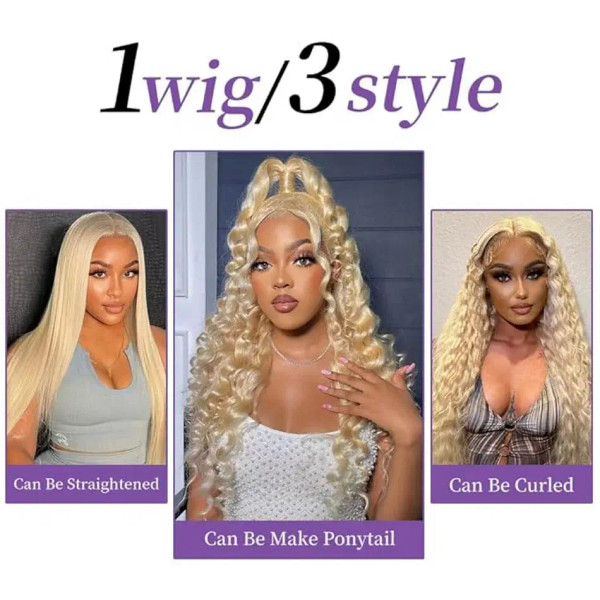 Hair Color: #18, Stretched Length: 36inches, Density: 100%, Ships From: CHINA - Blonde 613 HD Lace  F640-12000045792839721