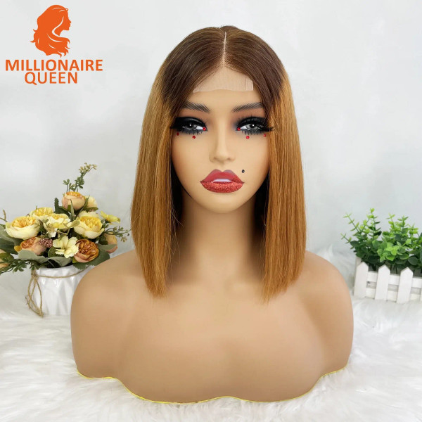 Color: Natural Color, Stretched Length: 10inches, Density: 250%, Lace Size: 2x6 - Highlight P4/30 B F640-12000042933633056