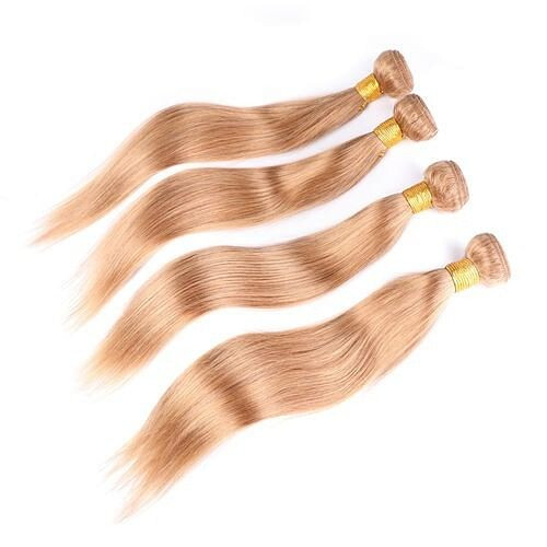 3 Bundles 100% Human Hair Color 27 Straight Ombre Brazilian Virgin Hair Weaves/ Wefts A392-virh011