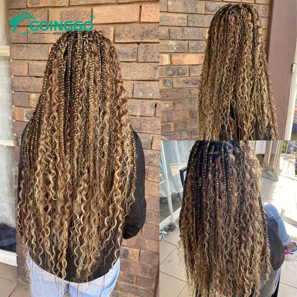 Color: 1B/27HL, Stretched Length: 18inches - Pre-Colored Brazilian Deep Wave Bulk Human Hair No Wef F640-12000032949651413