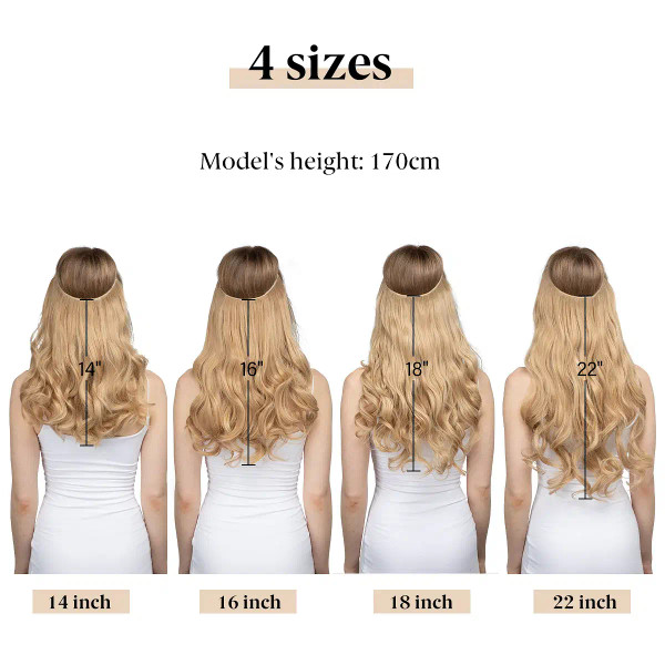 Color: Bug, Stretched Length: 16inches - Synthetic No Clip Wave Hair Extensions Ombre Natural Black F640-12000033280789298