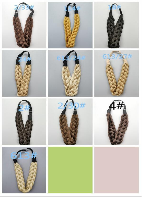 Color: 2 30, wideth: 3.5cm - Bohemian braided headband Q119-CJBJJFTF00014-2 30-3.5cm