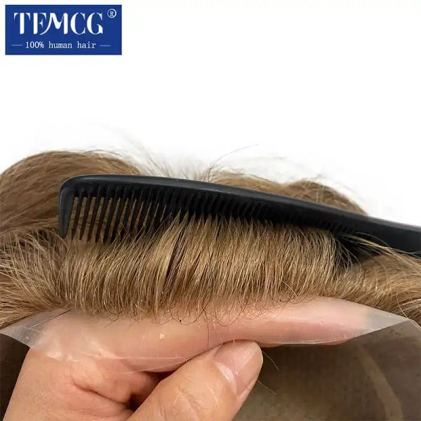 Toupee Color: 30R#, Toupee Size: 8x10, Length: 18 inches - Customized Women Topper Silk Base With P F640-12000036250895818