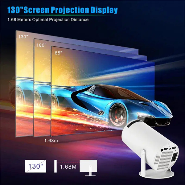 Color: Color2, Plug Type: AU Plug - DITONG hy300 pro Projector 4K Android11 Dual Wifi6 260ANSI BT5. F640-12000042988413676