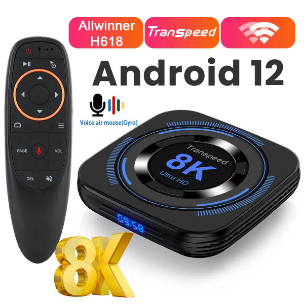 Color: Gold, Plug Type: AU Plug, Ships From: CHINA - New! Transpeed Allwinner H618 Android 12 TV BO F640-12000044615781162