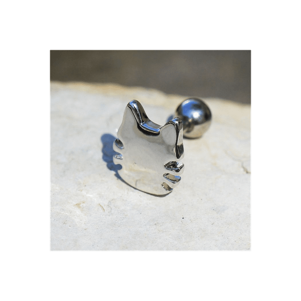 316L Stainless Steel Cat Cartilage Earring T575-S0671356942