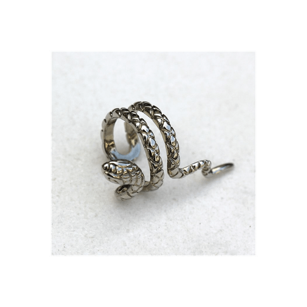 316L Stainless Steel Snake Double Ring Fake Cartilage Ear Cuff T575-S0671356318