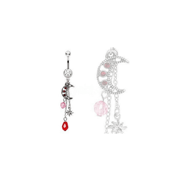 Sun & Moon Dangle Navel Ring T575-S0671357446