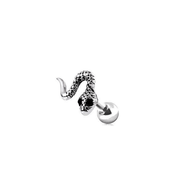 316L Surgical Steel Cute Baby Snake Cartilage Earring T575-S0671356941