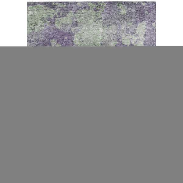 9' X 12' Purple and Green Abstract Washable Non Skid Indoor Outdoor Area Rug N270-564285