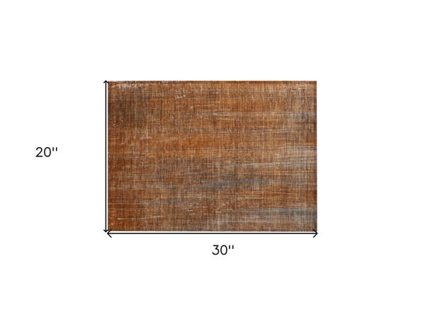 2' X 3' Orange Striped Washable Non Skid Indoor Outdoor Area Rug N270-562605
