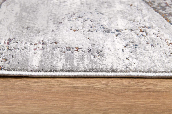 8' X 11' Grey Geometric Area Rug N270-391821