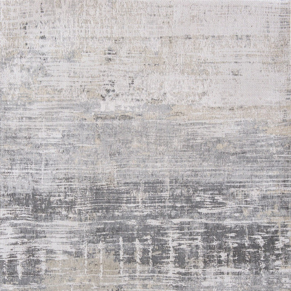 10' Gray and White Abstract Non Skid Area Rug N270-551685
