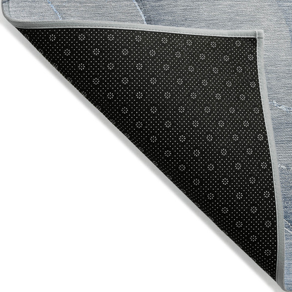 8' X 10' Blue Abstract Washable Non Skid Indoor Outdoor Area Rug N270-559799