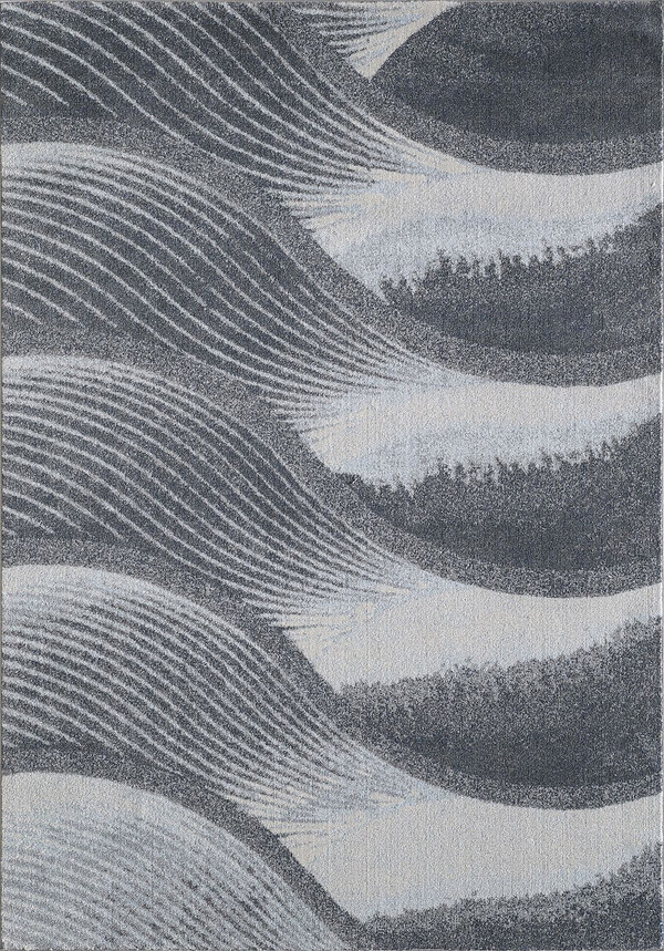 8' X 11' Blue and Gray Abstract Area Rug N270-475275