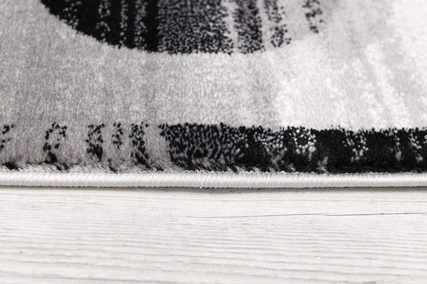 8' X 10' Gray Abstract Dhurrie Area Rug N270-393972