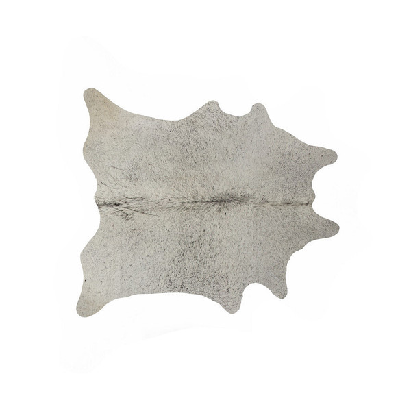 5' X 7' Light Gray Cowhide Hand Knotted Area Rug N270-544315