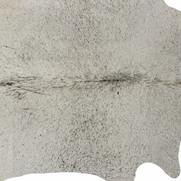 5' X 7' Light Gray Cowhide Hand Knotted Area Rug N270-544315