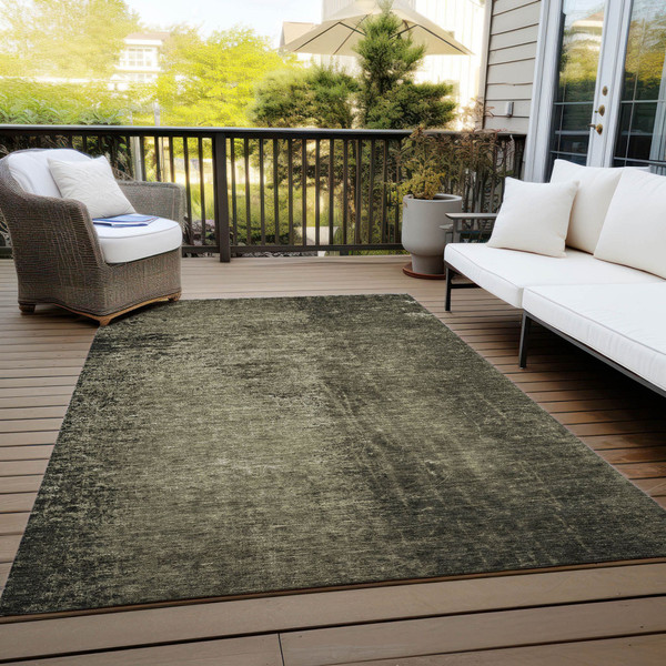 9' X 12' Gray Abstract Washable Non Skid Indoor Outdoor Area Rug N270-562693