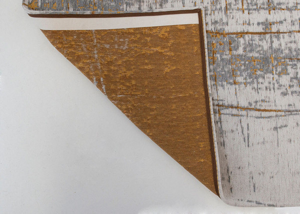 5' X 7' Gray and Gold Abstract Non Skid Area Rug N270-548389
