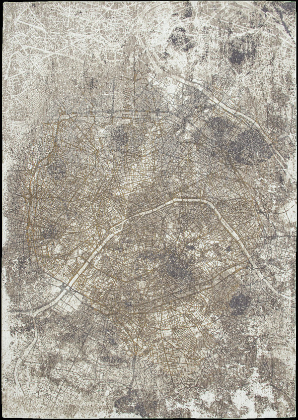 9' X 13' Gray and White Abstract Non Skid Area Rug N270-551777
