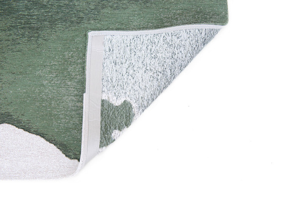 6' X 8' Gray and Green Abstract Non Skid Area Rug N270-551804