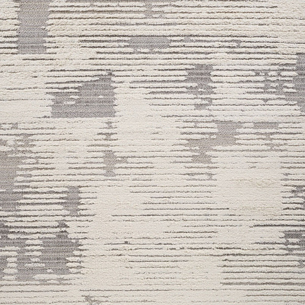 4' X 6' Gray and Cream Abstract Distressed Area Rug N270-558469