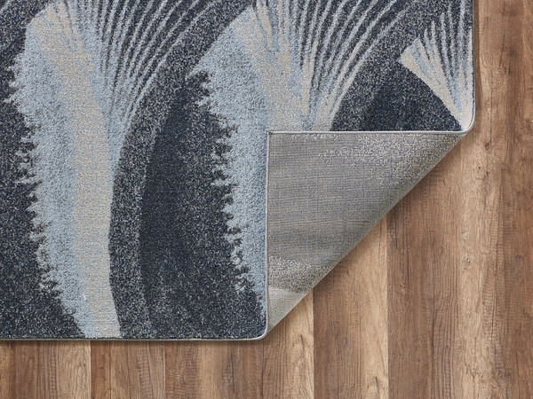 7' X 10' Blue and Gray Abstract Area Rug N270-475274
