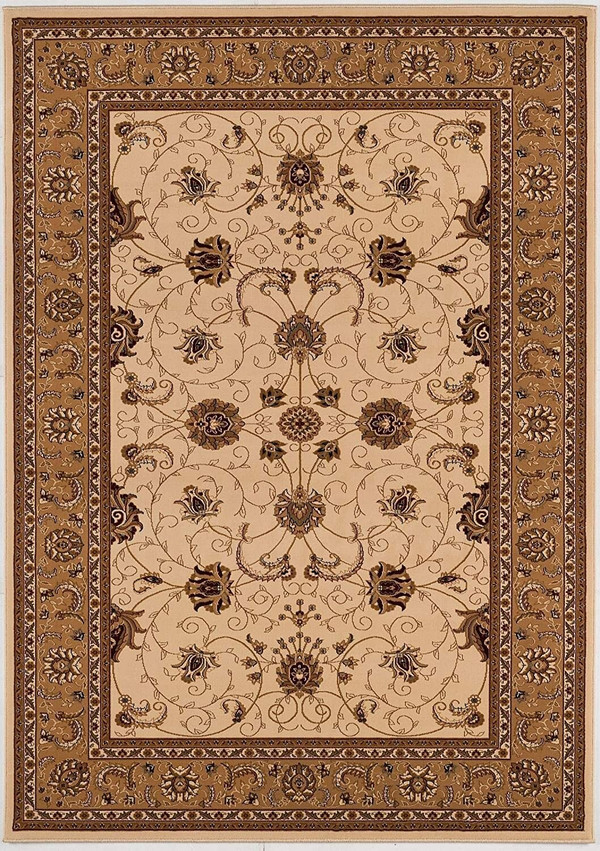 8' X 11' Beige and Ivory Oriental Power Loom Area Rug N270-395237