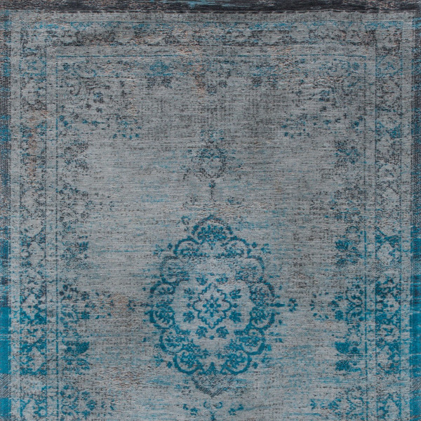 9' X 13' Gray and Green Medallion Non Skid Area Rug N270-548345
