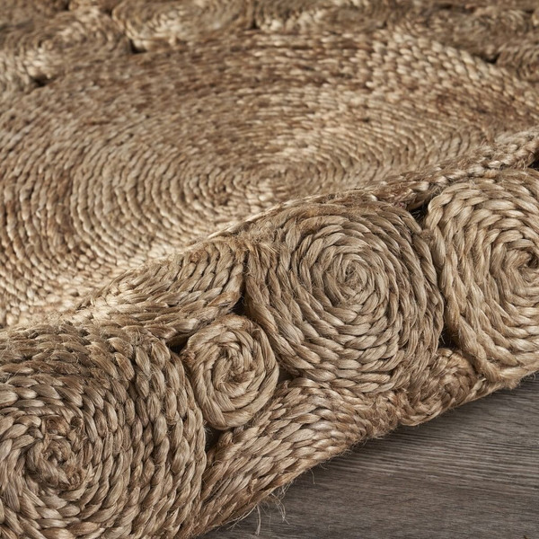 Dazzling Concentric Natural Boutique Jute Rug N270-394224
