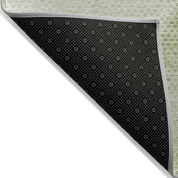 8' X 10' Mint Green Geometric Washable Non Skid Indoor Outdoor Area Rug N270-561792