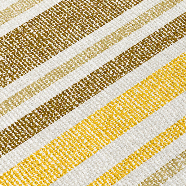 2' X 8' Brown and Orange Striped Washable Indoor Outdoor Runner Rug N270-561204