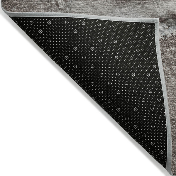 5' X 8' Taupe Abstract Washable Non Skid Indoor Outdoor Area Rug N270-560595