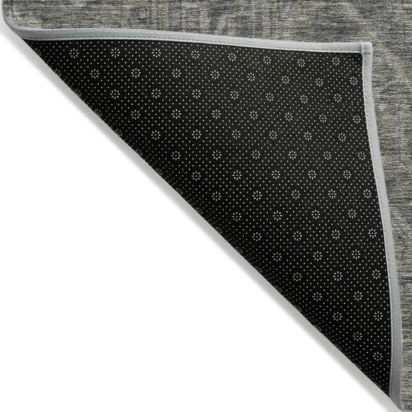 9' X 12' Brown and Black Oriental Washable Non Skid Indoor Outdoor Area Rug N270-563824