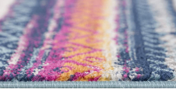 2' X 5' Multicolor Irregular Striped Area Rug N270-393153